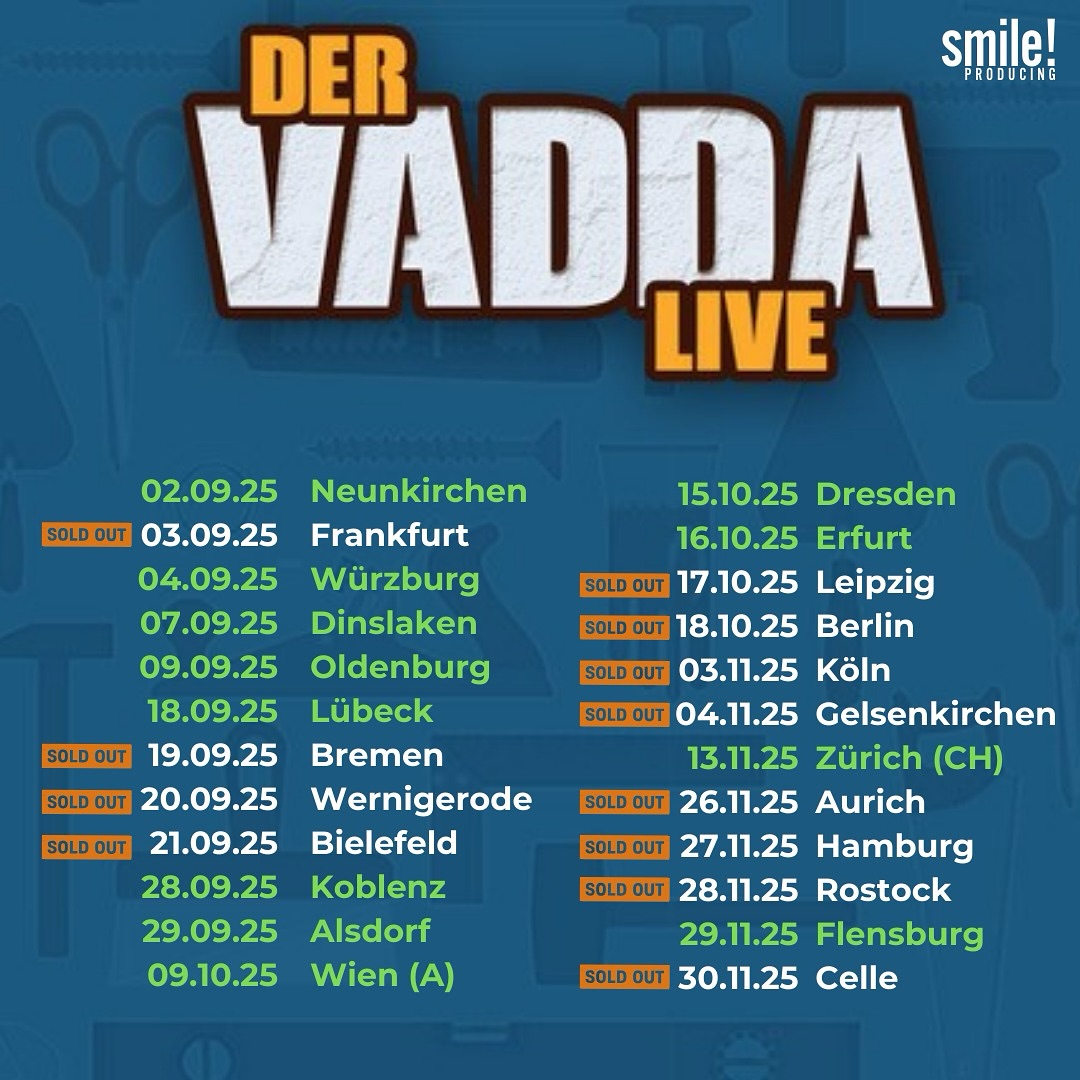 Clemens Brock Der Vadda Live Tour Plakat 2025
